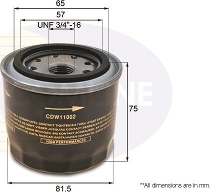 Comline CDW11002 - Масляный фильтр autosila-amz.com