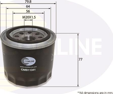 Comline CMB11341 - Масляный фильтр autosila-amz.com
