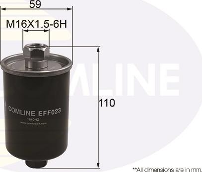 Comline EFF023 - Топливный фильтр autosila-amz.com