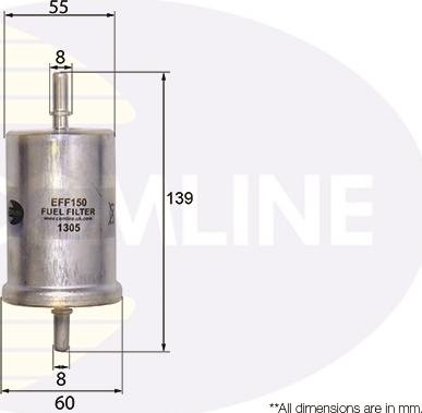 Comline EFF150 - Топливный фильтр autosila-amz.com