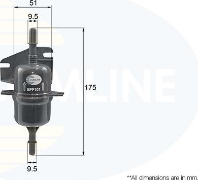 Comline EFF101 - Топливный фильтр autosila-amz.com
