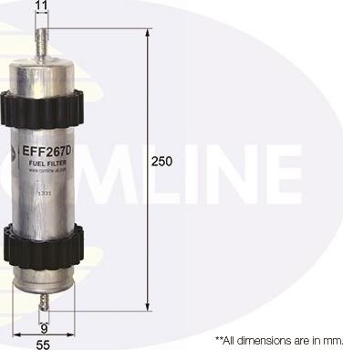 Comline EFF267D - Топливный фильтр autosila-amz.com