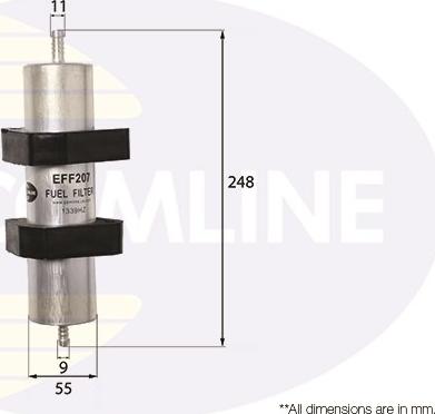 Comline EFF207 - Топливный фильтр autosila-amz.com