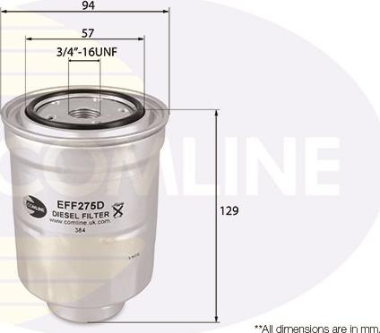 Comline EFF275D - Топливный фильтр autosila-amz.com