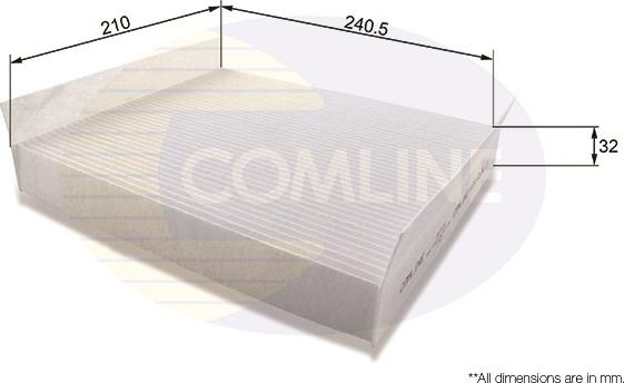 Comline EKF104 - Фильтр воздуха в салоне autosila-amz.com