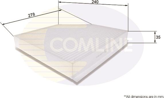 Comline EKF106 - Фильтр воздуха в салоне autosila-amz.com