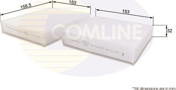 Comline EKF101 - Фильтр воздуха в салоне autosila-amz.com