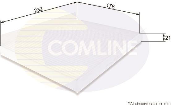 Comline EKF103 - Фильтр воздуха в салоне autosila-amz.com