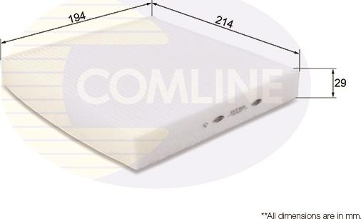 Comline EKF185 - Фильтр воздуха в салоне autosila-amz.com