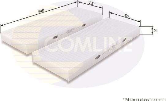 Comline EKF389-2 - Фильтр воздуха в салоне autosila-amz.com