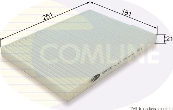 Comline EKF387 - Фильтр воздуха в салоне autosila-amz.com