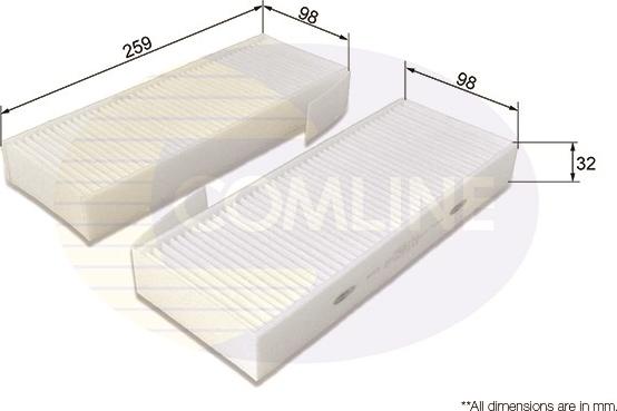 Comline EKF370-2 - Фильтр воздуха в салоне autosila-amz.com