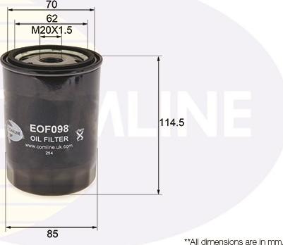 Comline EOF098 - Масляный фильтр autosila-amz.com