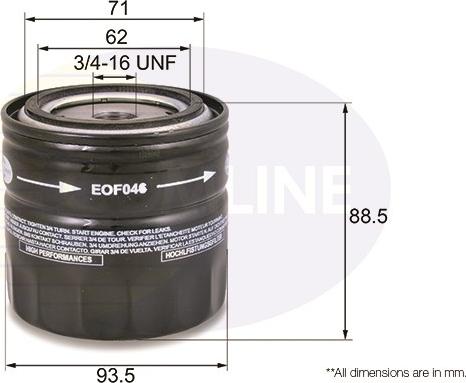 Comline EOF046 - Масляный фильтр autosila-amz.com