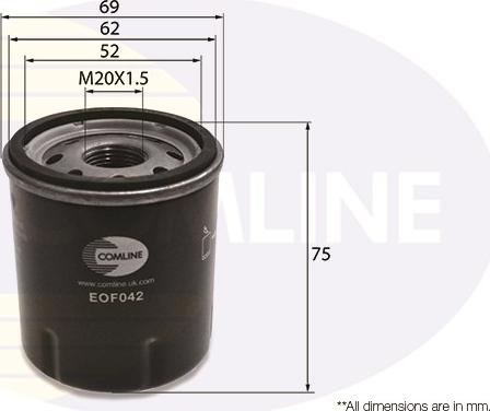 Comline EOF042 - Масляный фильтр autosila-amz.com