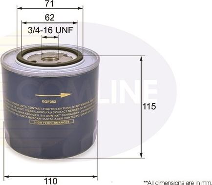 Comline EOF052 - Масляный фильтр autosila-amz.com