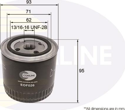 Comline EOF026 - Масляный фильтр autosila-amz.com