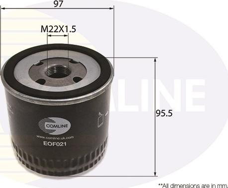 Comline EOF021 - Масляный фильтр autosila-amz.com