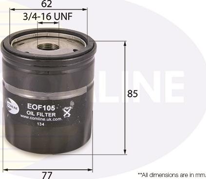 Comline EOF105 - Масляный фильтр autosila-amz.com
