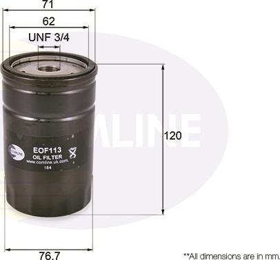 Comline EOF113 - Масляный фильтр autosila-amz.com