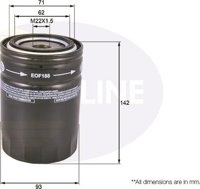 Comline EOF188 - Масляный фильтр autosila-amz.com