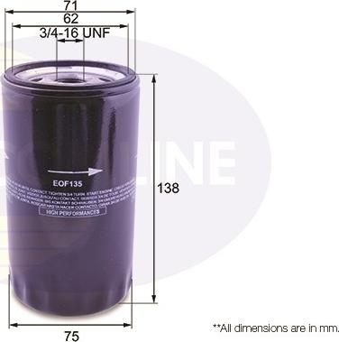 Comline EOF135 - Масляный фильтр autosila-amz.com