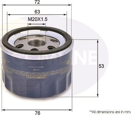 Comline EOF176 - Масляный фильтр autosila-amz.com