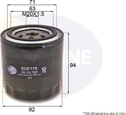 Comline EOF178 - Масляный фильтр autosila-amz.com