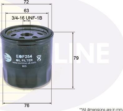 Comline EOF254 - Масляный фильтр autosila-amz.com