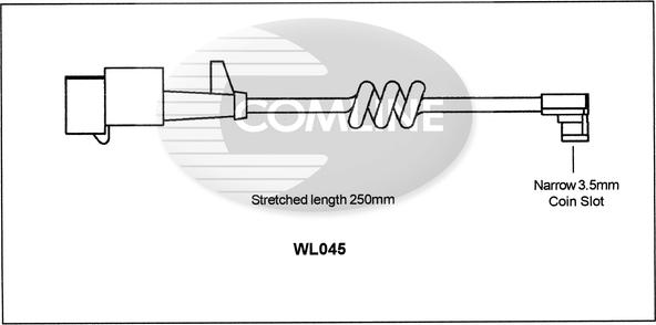Comline WL045 - Сигнализатор, износ тормозных колодок autosila-amz.com