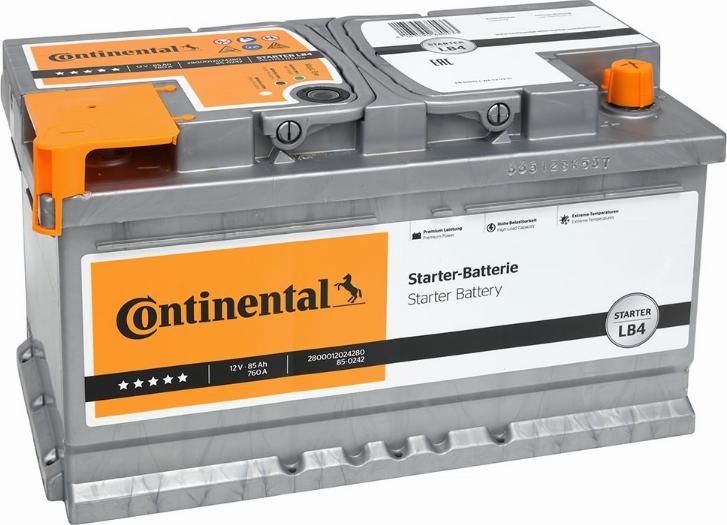 Continental 2800012024280 - Стартерная аккумуляторная батарея, АКБ autosila-amz.com