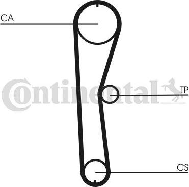 Contitech CT 824 - Зубчатый ремень ГРМ autosila-amz.com