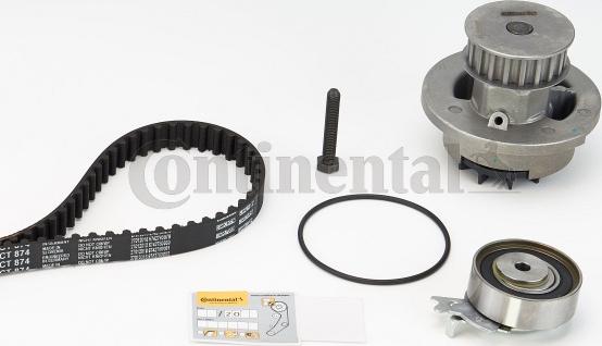 Contitech CT874WP2 - Водяной насос + комплект зубчатого ремня ГРМ autosila-amz.com