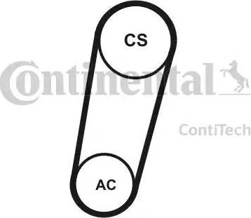 Continental 5PK705 ELAST T1 - Поликлиновой ремень autosila-amz.com