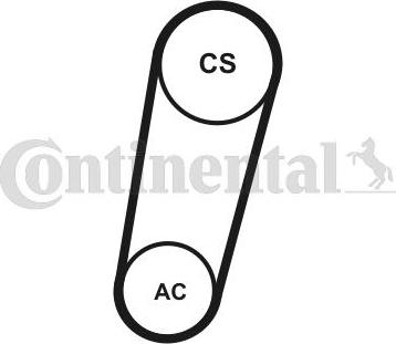 Contitech 5PK705ELASTT1 - Поликлиновый ременный комплект autosila-amz.com