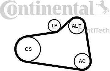 Continental 6PK905 EXTRA K1 - Поликлиновый ременный комплект autosila-amz.com