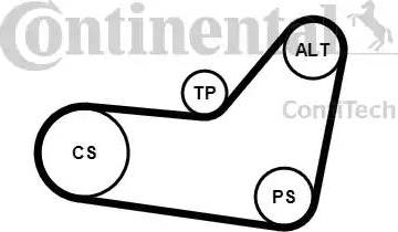 Continental 6PK1080K3 - Поликлиновый ременный комплект autosila-amz.com