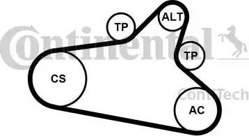 Continental 6PK1020 EXTRA K1 - Поликлиновый ременный комплект autosila-amz.com