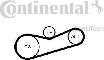 Continental 6PK1180K2 - Поликлиновый ременный комплект autosila-amz.com