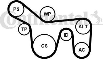 Contitech 6PK1715K1 - Поликлиновый ременный комплект autosila-amz.com
