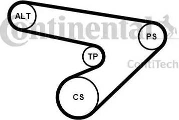 Continental 6PK1725K1 - Поликлиновый ременный комплект autosila-amz.com