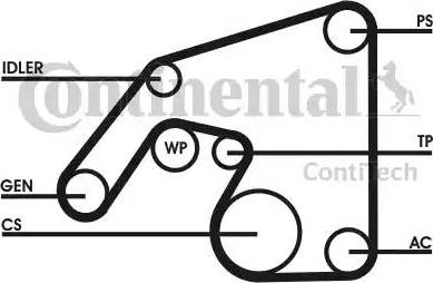 Continental 6PK2390D1 - Поликлиновый ременный комплект autosila-amz.com