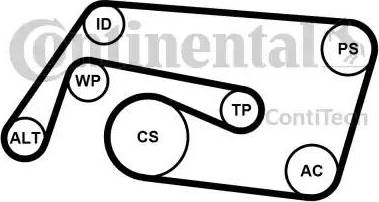 Continental 6PK2260K2 - Поликлиновый ременный комплект autosila-amz.com