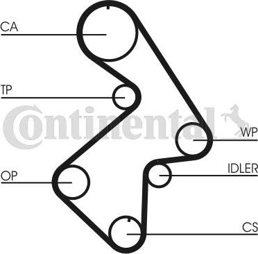 Contitech CT 998 K1 - ремкомплект ГРМ!\ Toyota Avensis/Carina/Camry/RAV 4 1.8-2.2 3S/4S/5S 88-00 autosila-amz.com