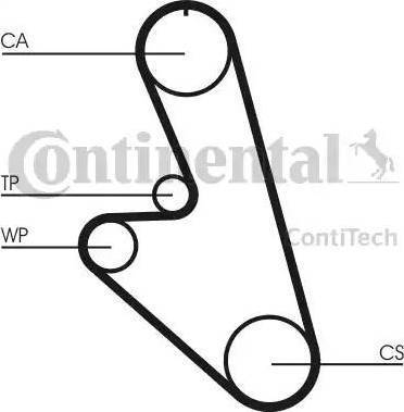 Continental CT535 - Зубчатый ремень ГРМ autosila-amz.com