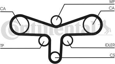 Continental CT920WP4 - Водяной насос + комплект зубчатого ремня ГРМ autosila-amz.com