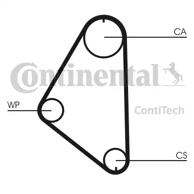 Continental CT558 - Зубчатый ремень ГРМ autosila-amz.com