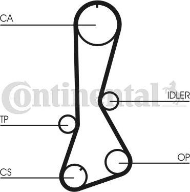 Contitech CT 695 - CT695_ремень ГРМ! 123x240H\ Toyota Corolla/Starlet 1.3 86> autosila-amz.com