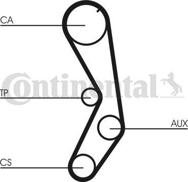 Contitech CT 605 K1 - ремкомплект ГРМ!\ Fiat Punto/Tipo/Tempra/Uno/Scudo/Fiorino 1.4-1.6 87-06 autosila-amz.com