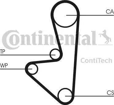 Continental CT607WP1 - Водяной насос + комплект зубчатого ремня ГРМ autosila-amz.com